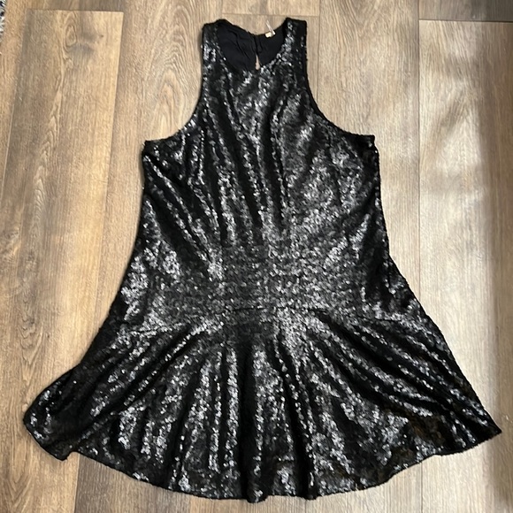 Free people black sequin dress - Picture 1 of 8